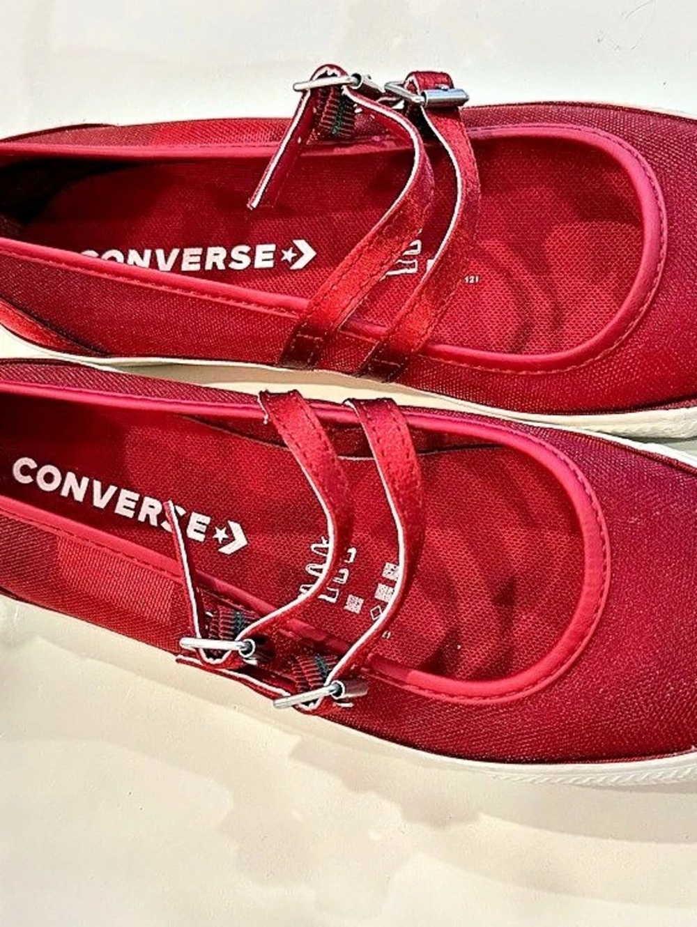 Converse Chuck Taylor All Star Red Ankle Strap Sneakers US 9 - Picture 2 of 5